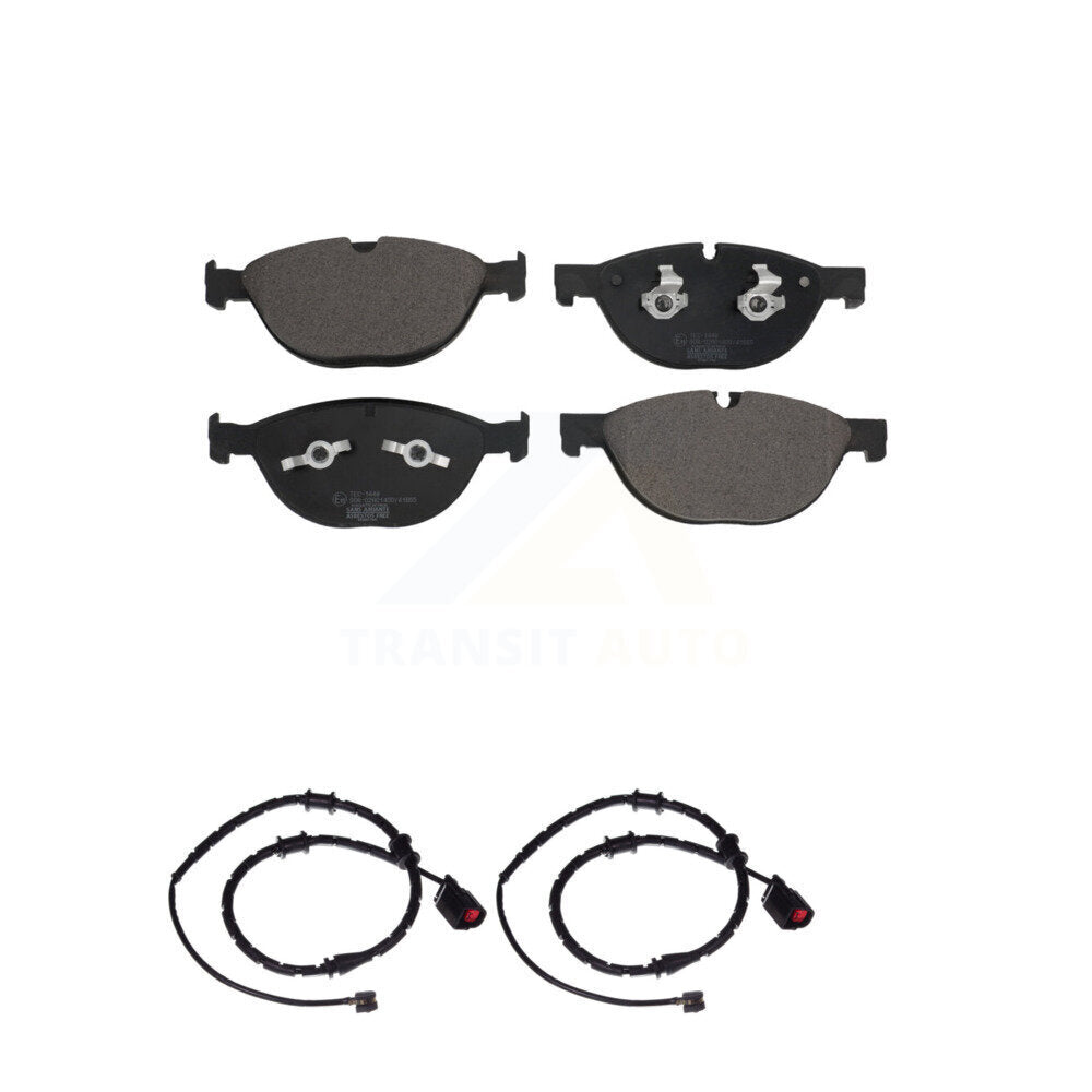 Ceramic Disc Brake Pads And Wear Sensors Front Kit For Jaguar XJ