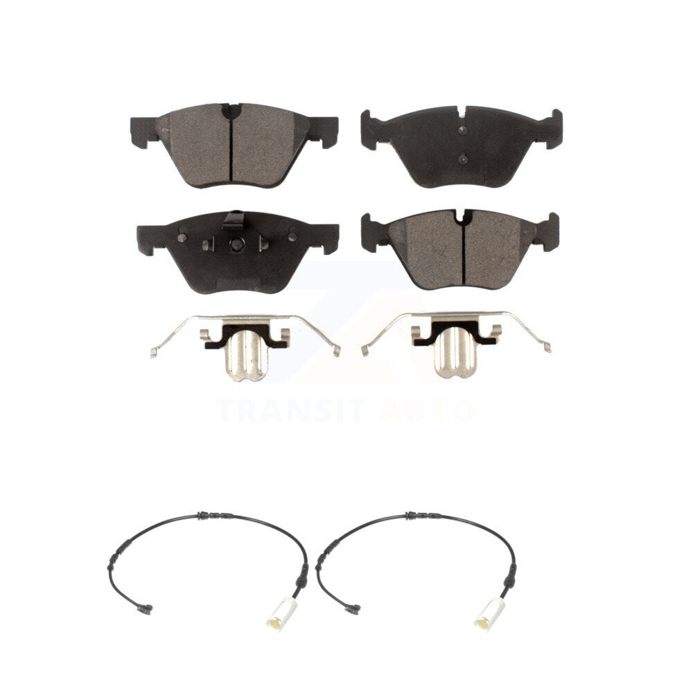 Ceramic Disc Brake Pads And Wear Sensors Front Kit For BMW 128i 3.0L