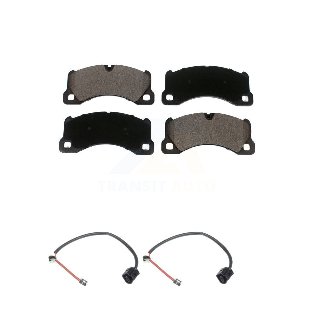 Ceramic Disc Brake Pads And Wear Sensors Front Kit For Porsche Cayenne Panamera