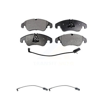 Ceramic Brake Pad Extra Wear Sensor Front Kit For Audi Q5 A4 Quattro A5 S4 S5 A6