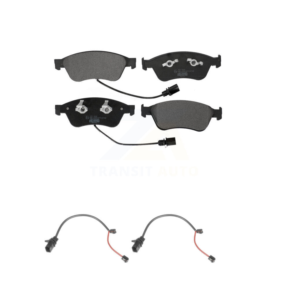 Ceramic Disc Brake Pads And Extra Wear Sensors Front Kit For 2011 Audi S6 5.2L