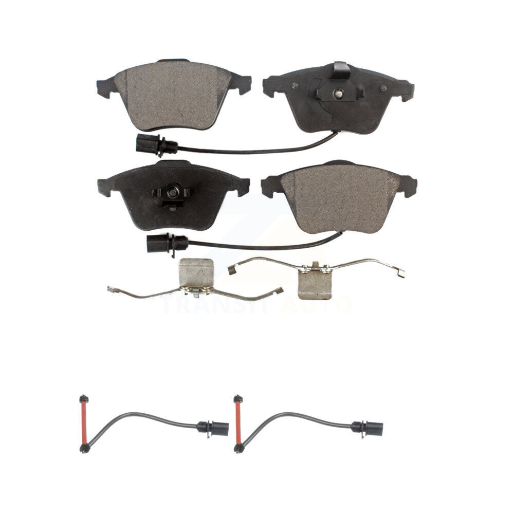 Ceramic Disc Brake Pads And Extra Wear Sensor Front Kit For 2011 Audi A6 Quattro