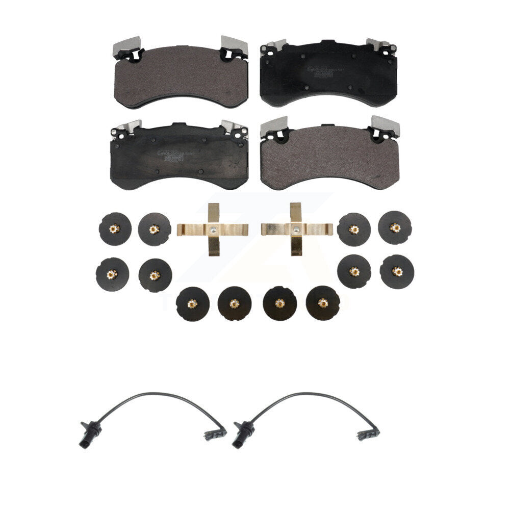 Ceramic Disc Brake Pads And Wear Sensors Front Kit For Audi S6 S7 S8