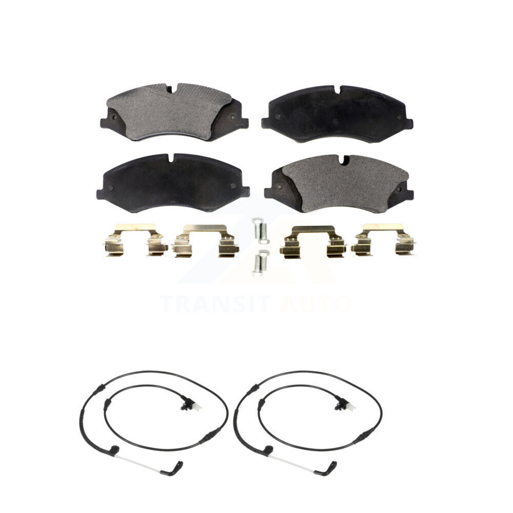 Ceramic Disc Brake Pads And Wear Sensors Front Kit For Land Rover Range Sport