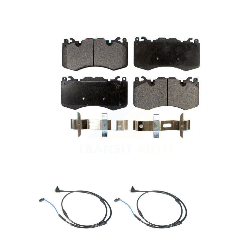 Ceramic Disc Brake Pads And Wear Sensors Front Kit For Land Rover Range Sport
