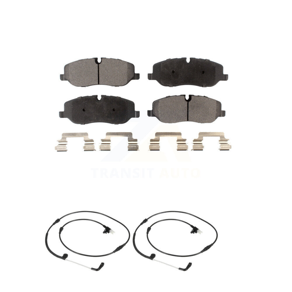 Ceramic Disc Brake Pads And Wear Sensors Front Kit For Land Rover Range Sport