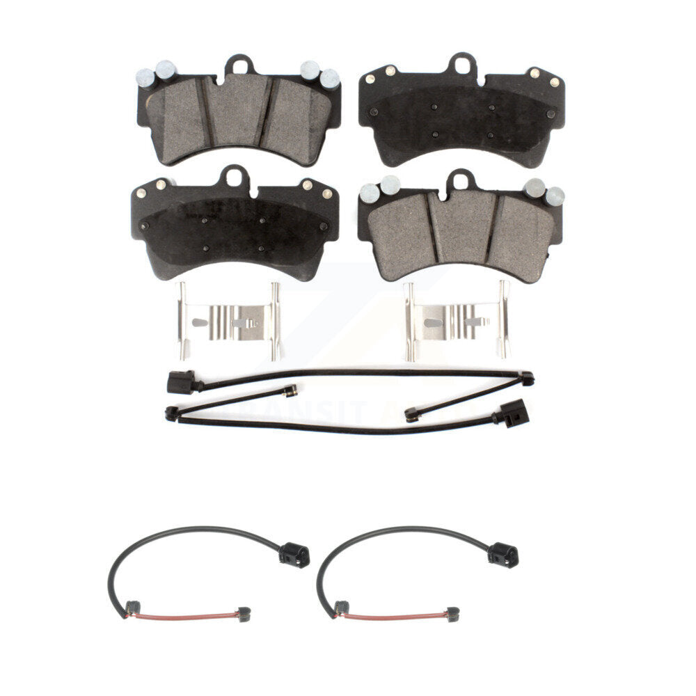 Ceramic Disc Brake Pad & Extra Wear Sensor Front Kit For Audi Q7 Porsche Cayenne