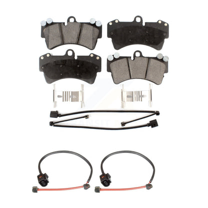 Ceramic Disc Brake Pads And Extra Wear Sensors Front Kit For Porsche Cayenne