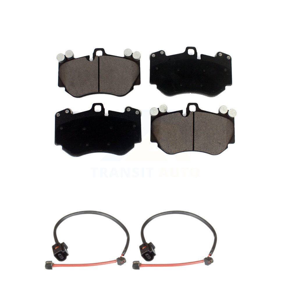 Ceramic Disc Brake Pads And Wear Sensors Front Kit For Porsche Cayenne