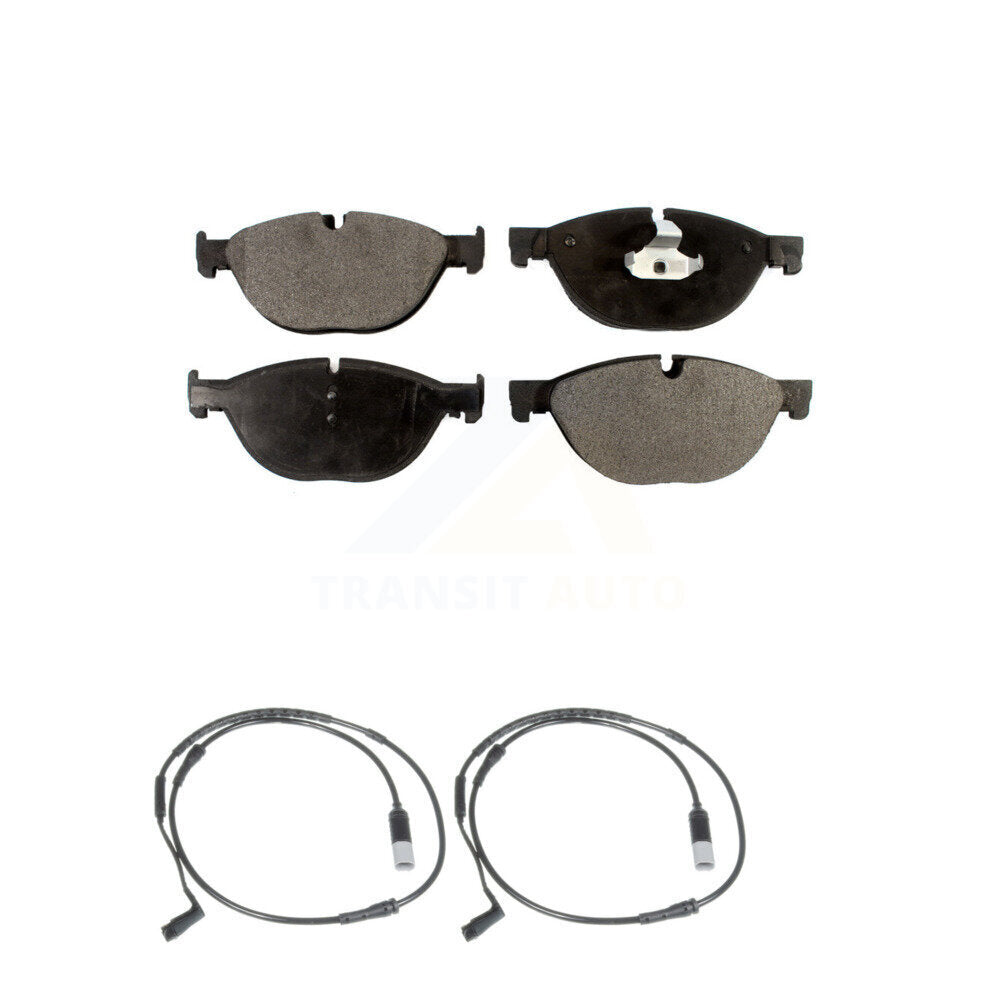 Ceramic Disc Brake Pads And Wear Sensors Front Kit For 2009 BMW 750i 750Li