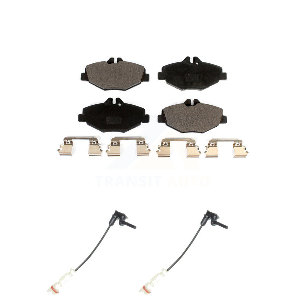 Ceramic Brake Pad & Wear Sensor Front Kit For Mercedes-Benz E320 Sedan with 3.2L