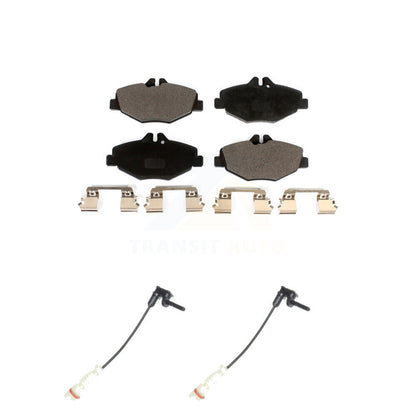 Ceramic Brake Pad & Wear Sensor Front Kit For Mercedes-Benz E320 Sedan with 3.2L
