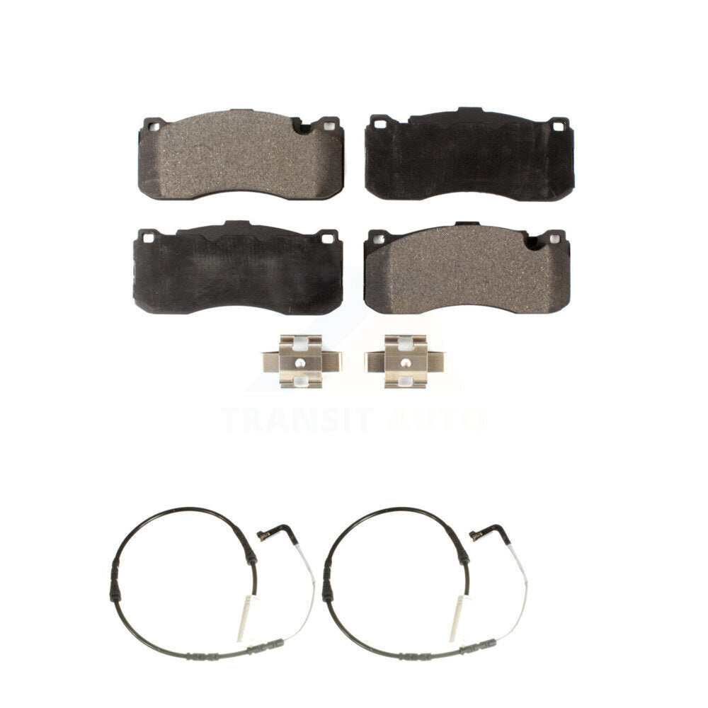 Ceramic Disc Brake Pads And Wear Sensors Front Kit For 2008-2010 BMW 135i 3.0L