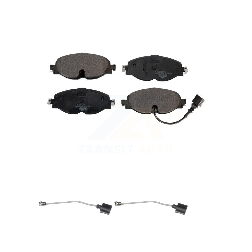 Ceramic Brake Pad Extra Wear Sensor Front Kit For Volkswagen Jetta Golf Taos GTI