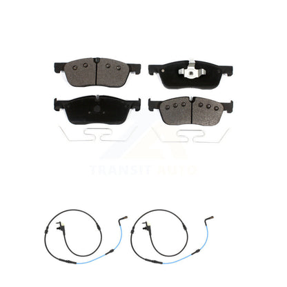 Ceramic Disc Brake Pads And Wear Sensors Front Kit For Jaguar XE XF