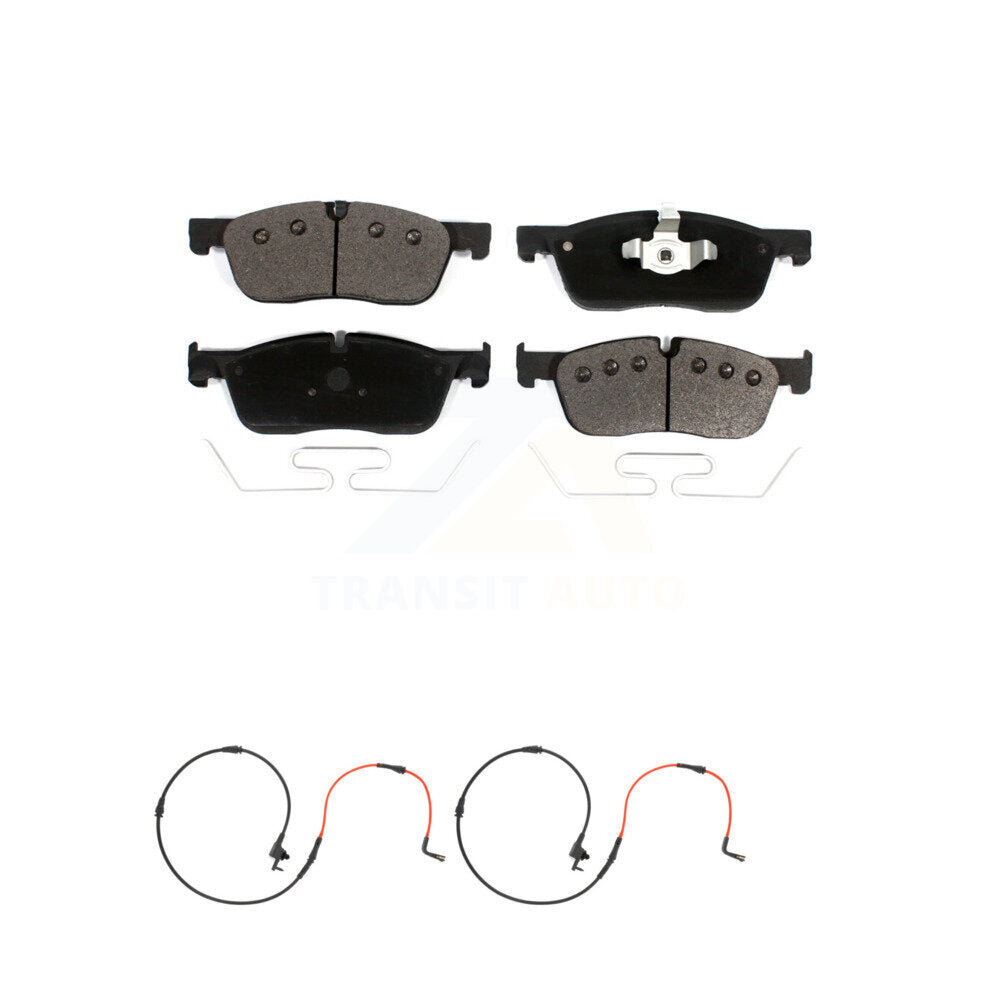Ceramic Disc Brake Pads And Wear Sensors Front Kit For Jaguar XE