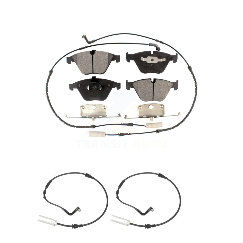 Ceramic Disc Brake Pads And Extra Wear Sensors Front Kit For BMW 328i 323i