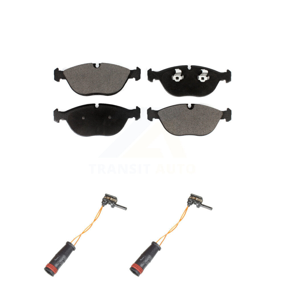Ceramic Disc Brake Pad And Wear Sensor Front Kit For 2006 Mercedes-Benz E350 AWD