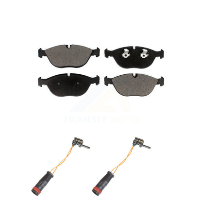 Ceramic Disc Brake Pad And Wear Sensor Front Kit For 2006 Mercedes-Benz E350 AWD