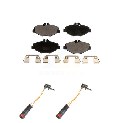Ceramic Disc Brake Pads And Wear Sensors Front Kit For Mercedes-Benz E350 RWD