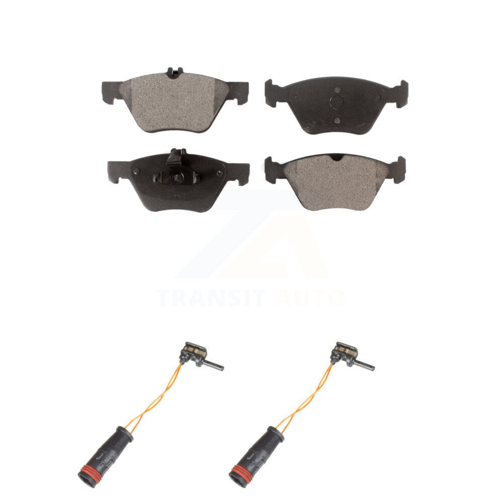 Ceramic Disc Brake Pads And Wear Sensors Front Kit For Mercedes-Benz E350 E300