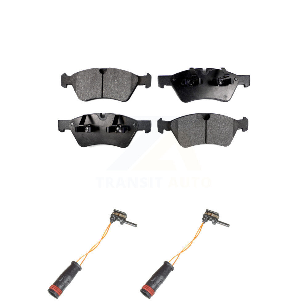 Ceramic Disc Brake Pads And Wear Sensors Front Kit For Mercedes-Benz E350 AWD