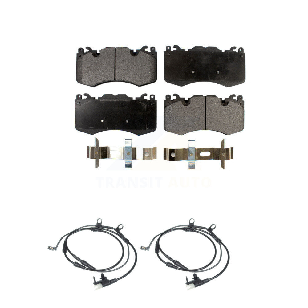 Ceramic Disc Brake Pads And Wear Sensors Front Kit For Land Rover Range Sport
