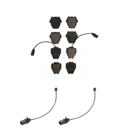 Ceramic Disc Brake Pads And Extra Wear Sensors Front Kit For Volkswagen Passat
