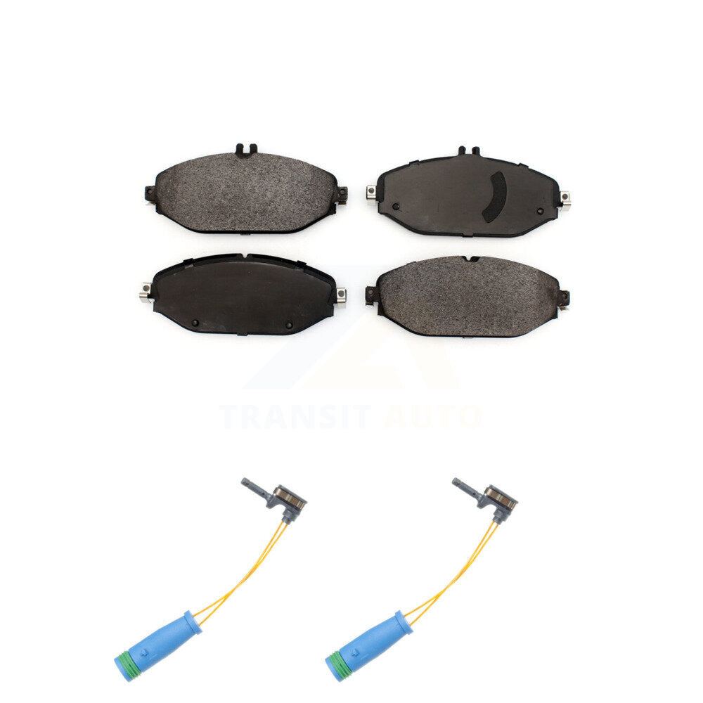 Ceramic Disc Brake Pads And Wear Sensors Front Kit For Mercedes-Benz C300