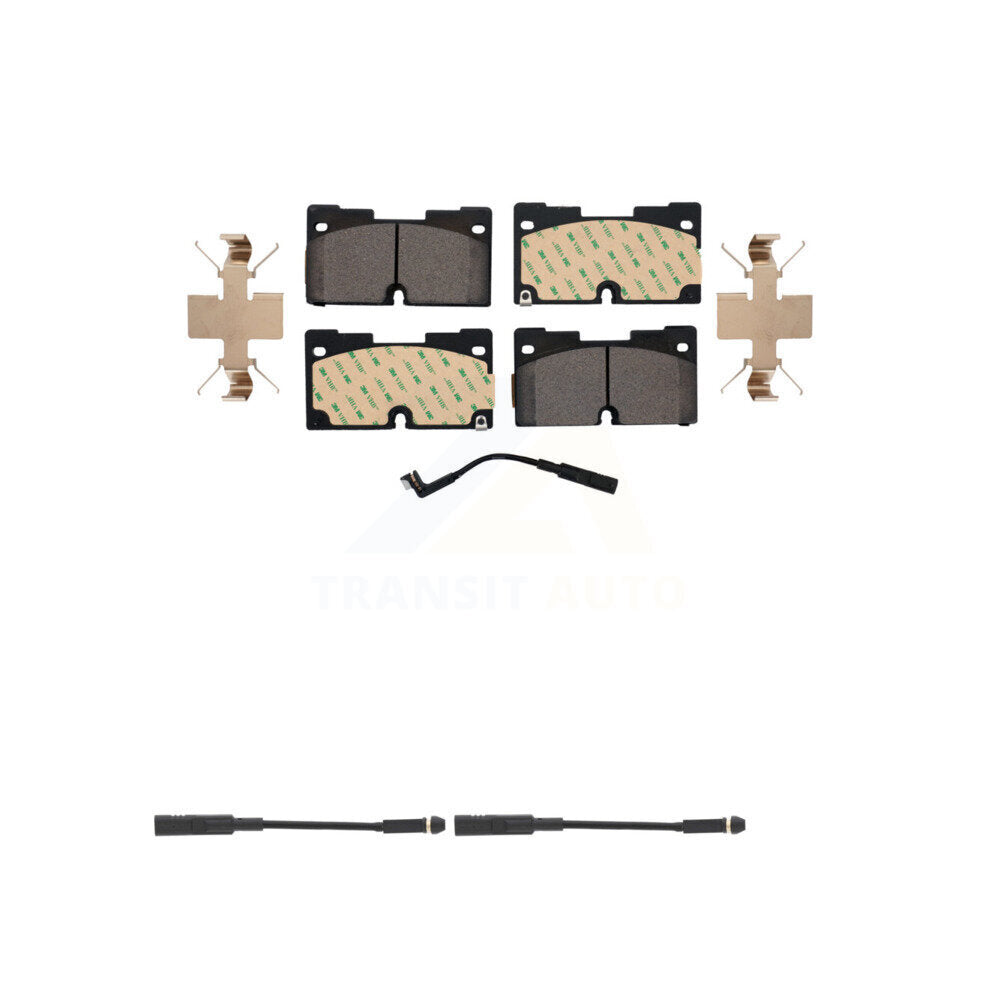 Ceramic Brake Pad & Extra Wear Sensor Front Kit For GMC Chevrolet Silverado 1500