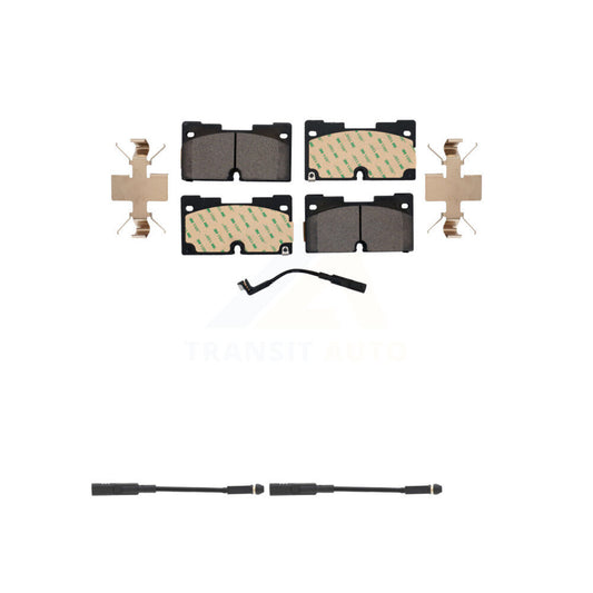Ceramic Brake Pad & Extra Wear Sensor Front Kit For GMC Chevrolet Silverado 1500