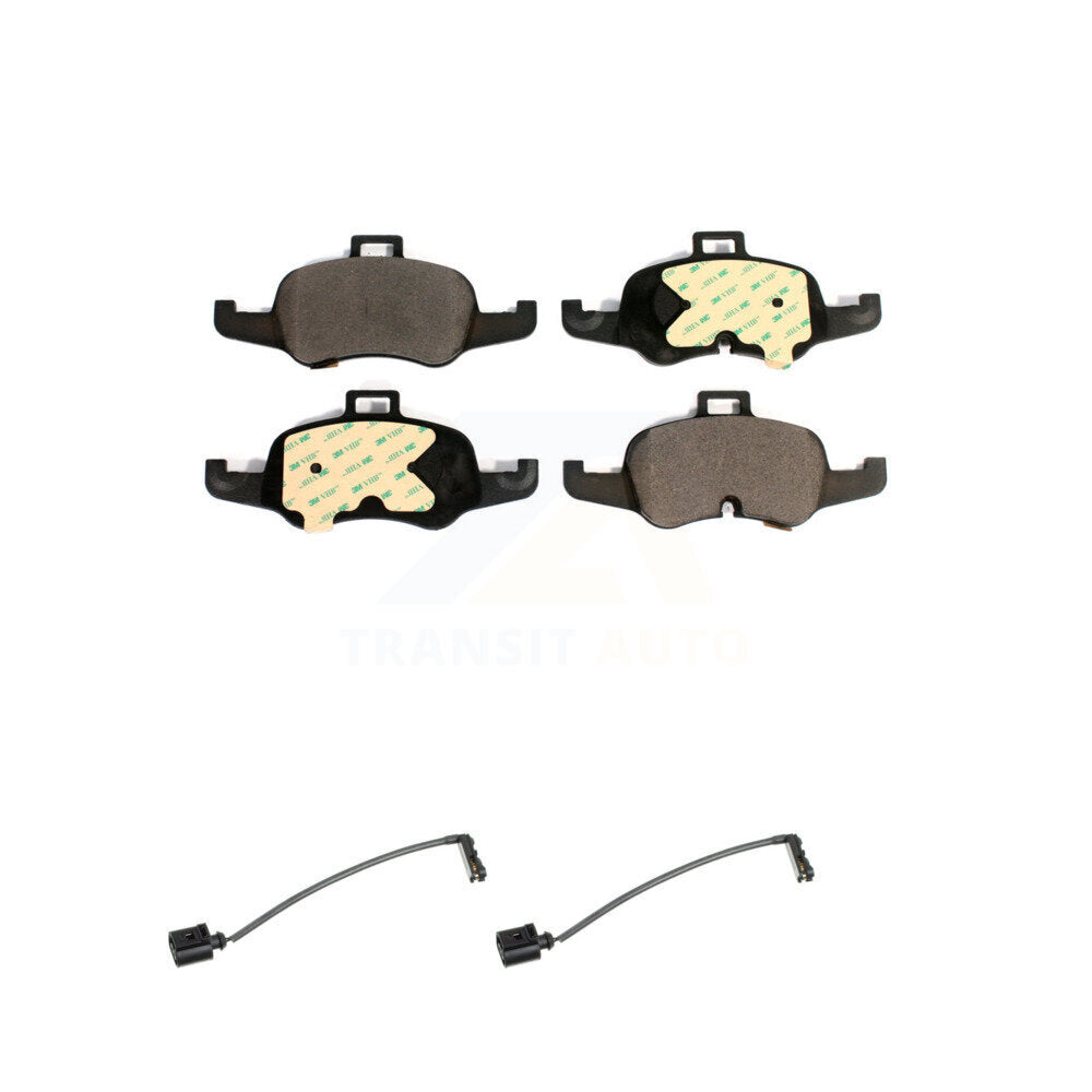 Ceramic Disc Brake Pads And Wear Sensors Front Kit For Audi TTS Quattro 2.0L