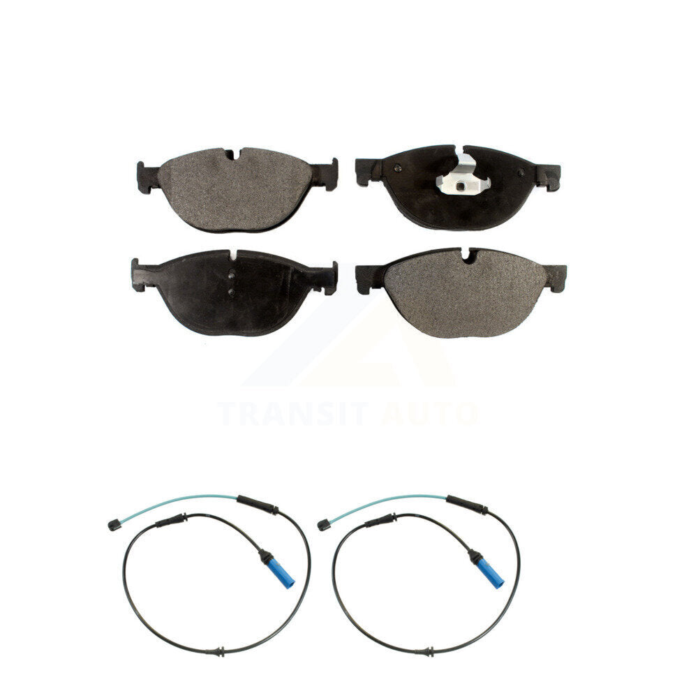 Ceramic Disc Brake Pads And Wear Sensors Front Kit For 2015 BMW 750Li 750i