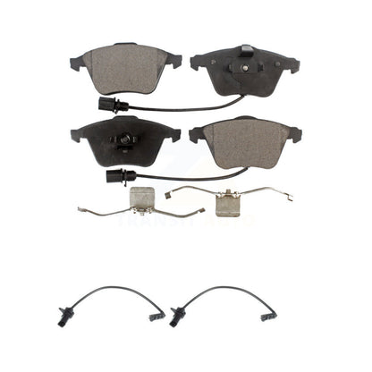 Ceramic Disc Brake Pads And Extra Wear Sensors Front Kit For 2011 Audi A6