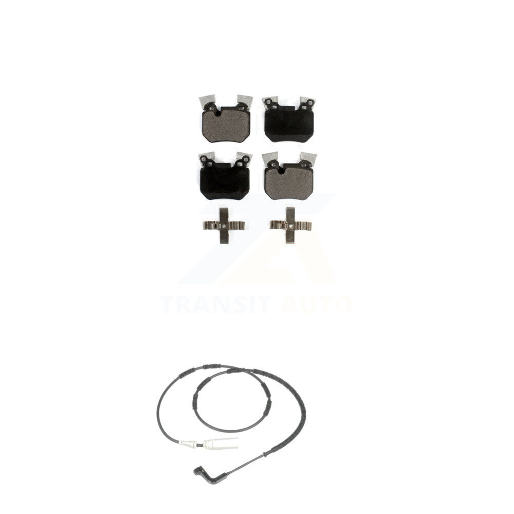 Ceramic Disc Brake Pads And Wear Sensors Rear Kit For BMW 135i 135is 3.0L