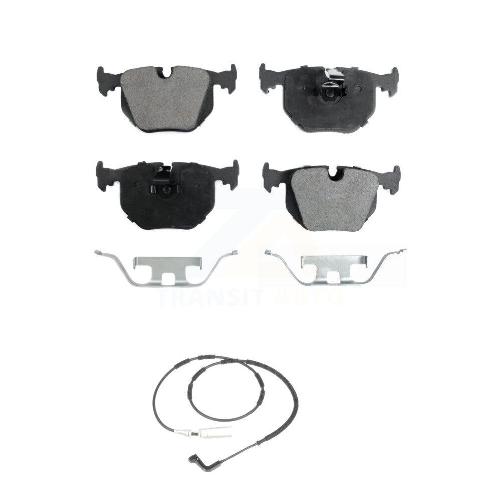 Ceramic Disc Brake Pads And Wear Sensors Rear Kit For 2005 BMW 330xi 3.0L