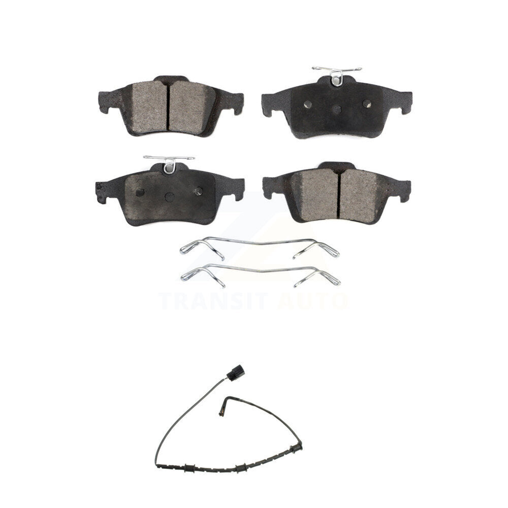 Ceramic Disc Brake Pads And Wear Sensors Rear Kit For Jaguar XJ From VIN #V90866