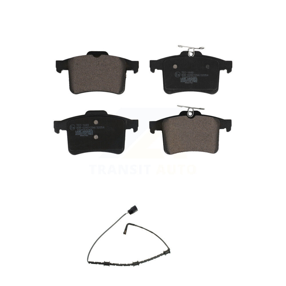 Ceramic Disc Brake Pad & Wear Sensor Rear Kit For Jaguar XJ XJR From VIN #V90866