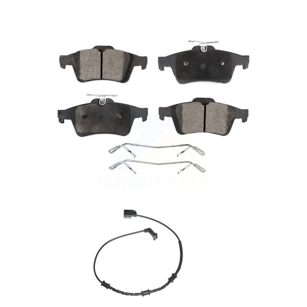 Ceramic Disc Brake Pads And Wear Sensors Rear Kit For Jaguar XF XJ XK XKR