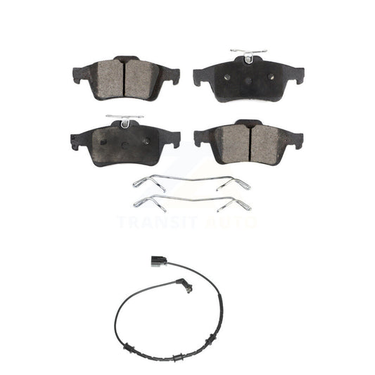 Ceramic Disc Brake Pads And Wear Sensors Rear Kit For Jaguar XF XJ XK XKR