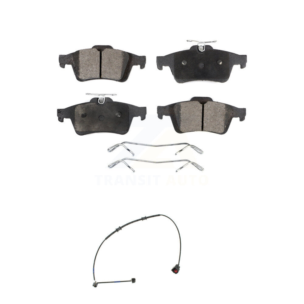 Ceramic Disc Brake Pads And Wear Sensors Rear Kit For Jaguar XK XKR