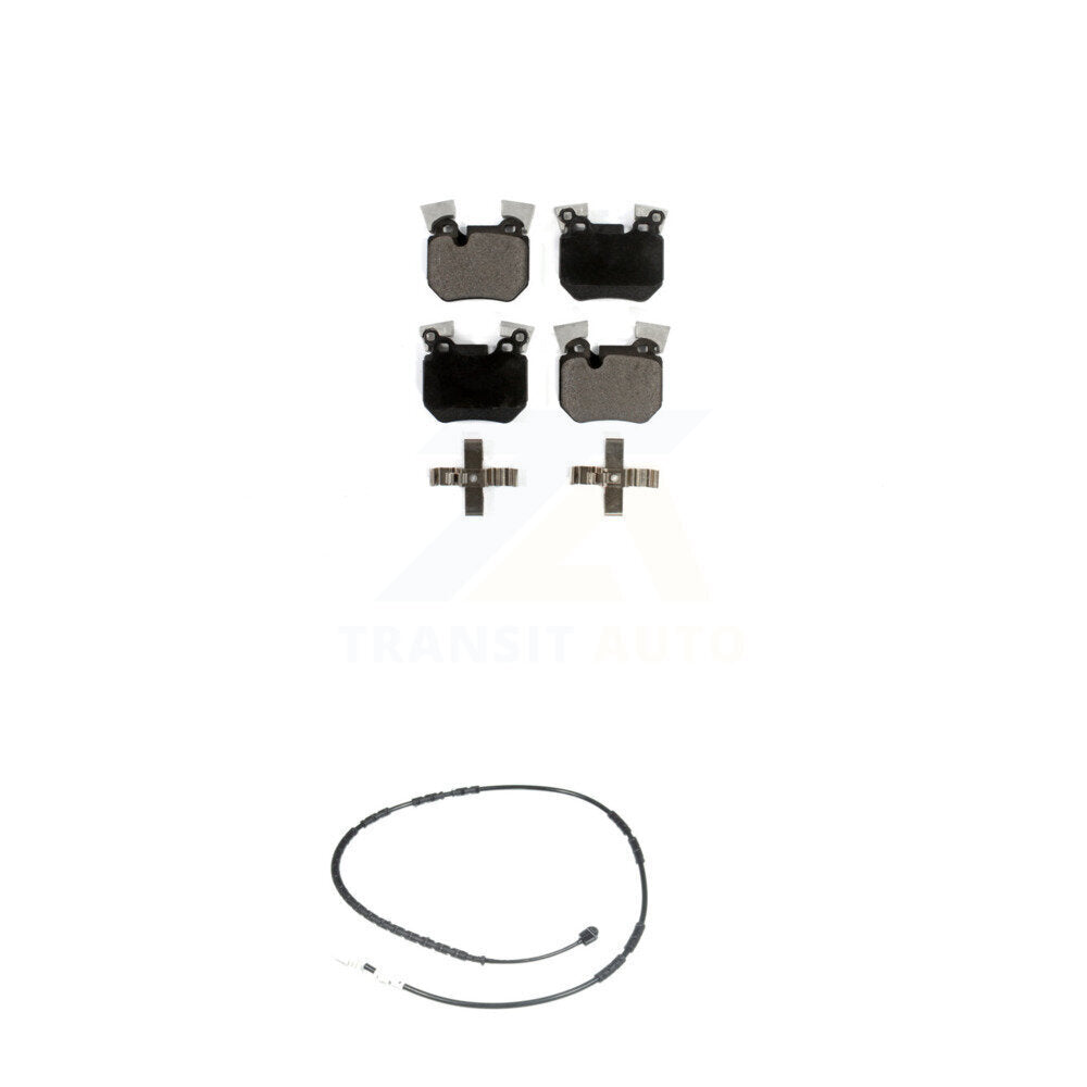 Ceramic Disc Brake Pads And Wear Sensors Rear Kit For 2012-2013 BMW 135i 3.0L