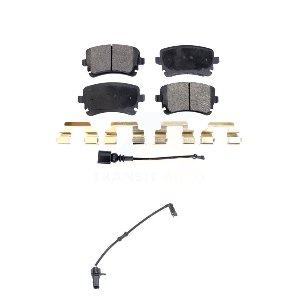 Ceramic Brake Pads Extra Wear Sensor Rear Kit For 2010 Audi A8 Quattro 6.0L/4.2L