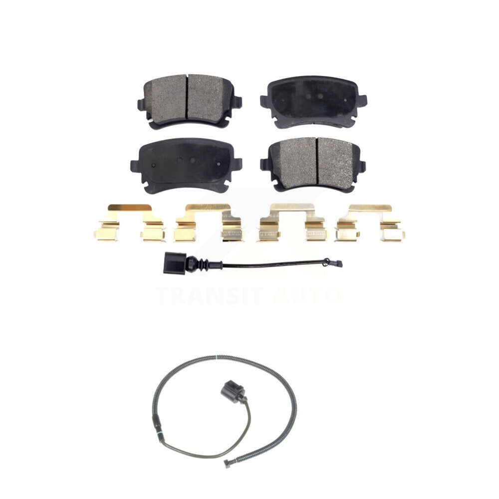 Ceramic Disc Brake Pad Extra Wear Sensor Rear Kit For Volkswagen Phaeton Audi S6