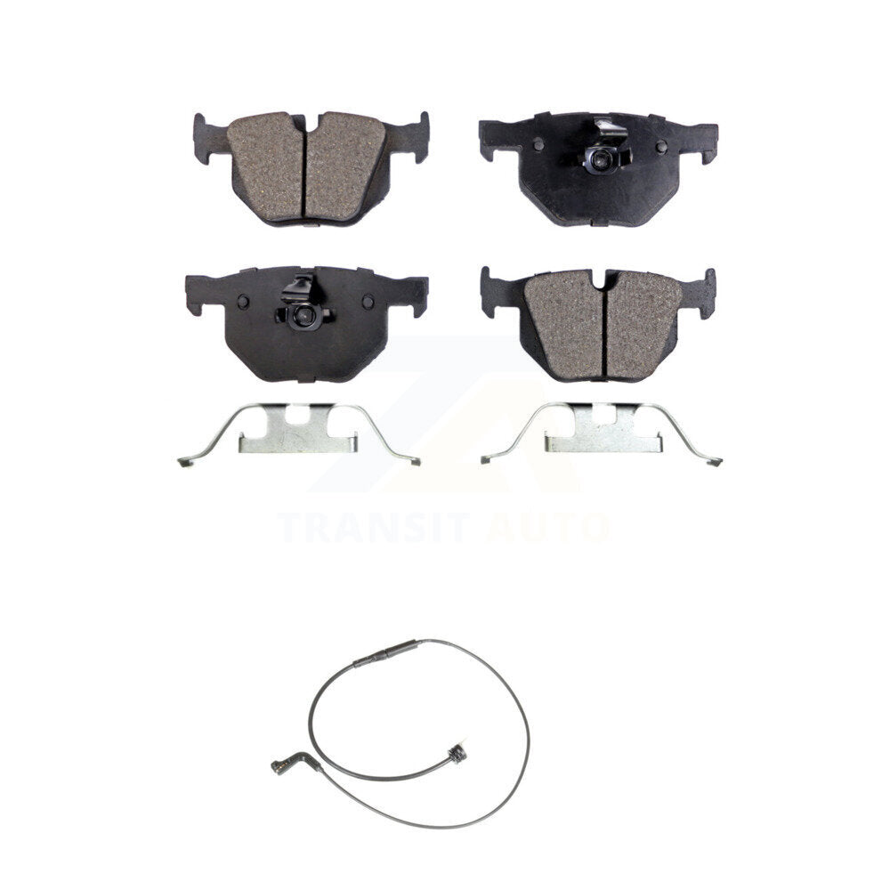Ceramic Disc Brake Pads And Wear Sensor Rear Kit For BMW 530xi 535i xDrive 535xi