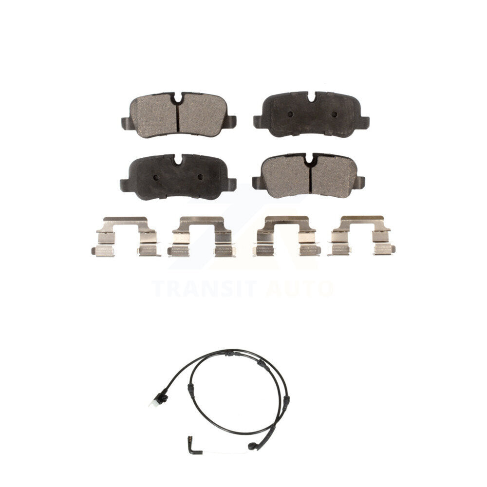 Ceramic Disc Brake Pad & Wear Sensor Rear Kit For Land Rover Range Sport LR4 LR3