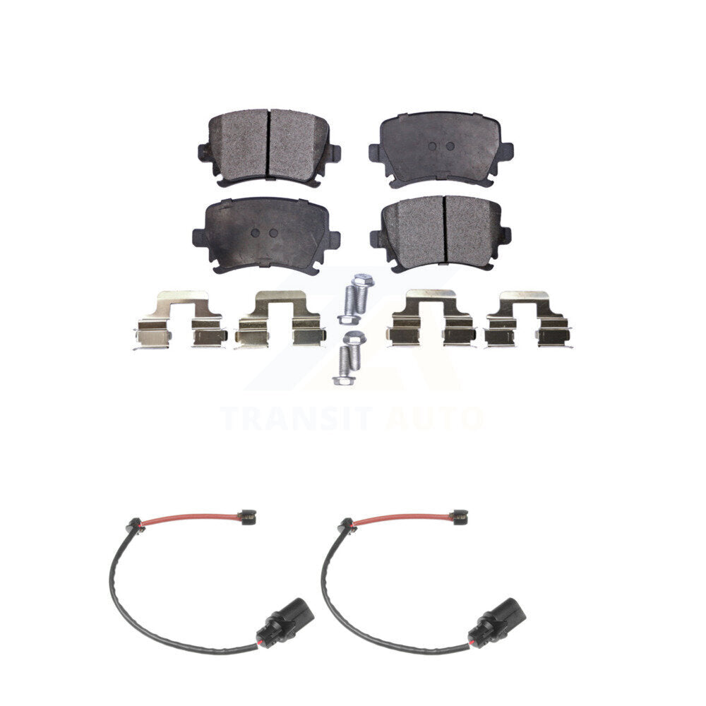 Ceramic Disc Brake Pads And Wear Sensors Rear Kit For 2011 Audi A6