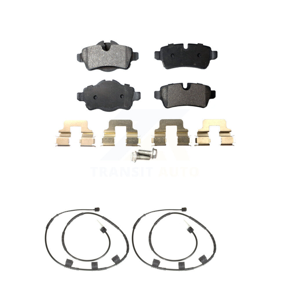Ceramic Disc Brake Pads And Wear Sensors Rear Kit For Mini Cooper 1.6L