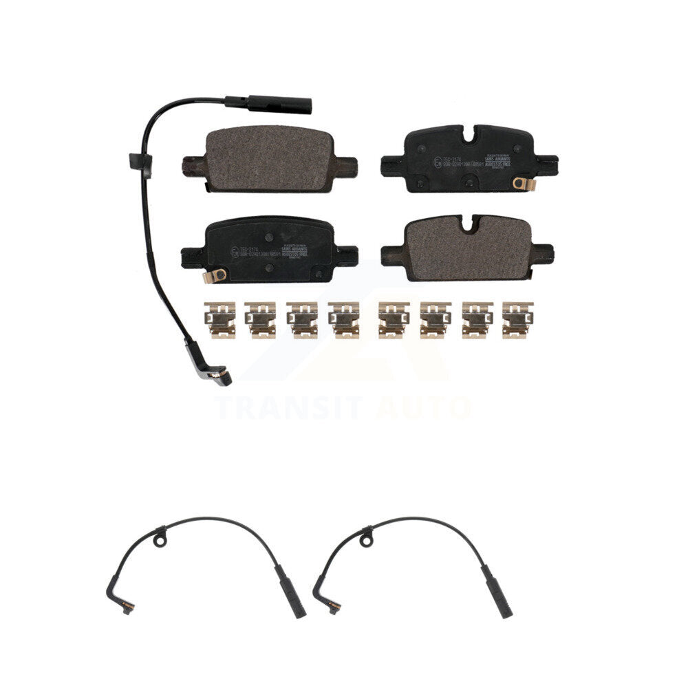 Ceramic Brake Pad Extra Wear Sensor Rear Kit For GMC Chevrolet Silverado 1500 XL