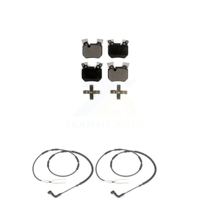 Ceramic Disc Brake Pads And Wear Sensors Rear Kit For BMW 135i 135is 3.0L